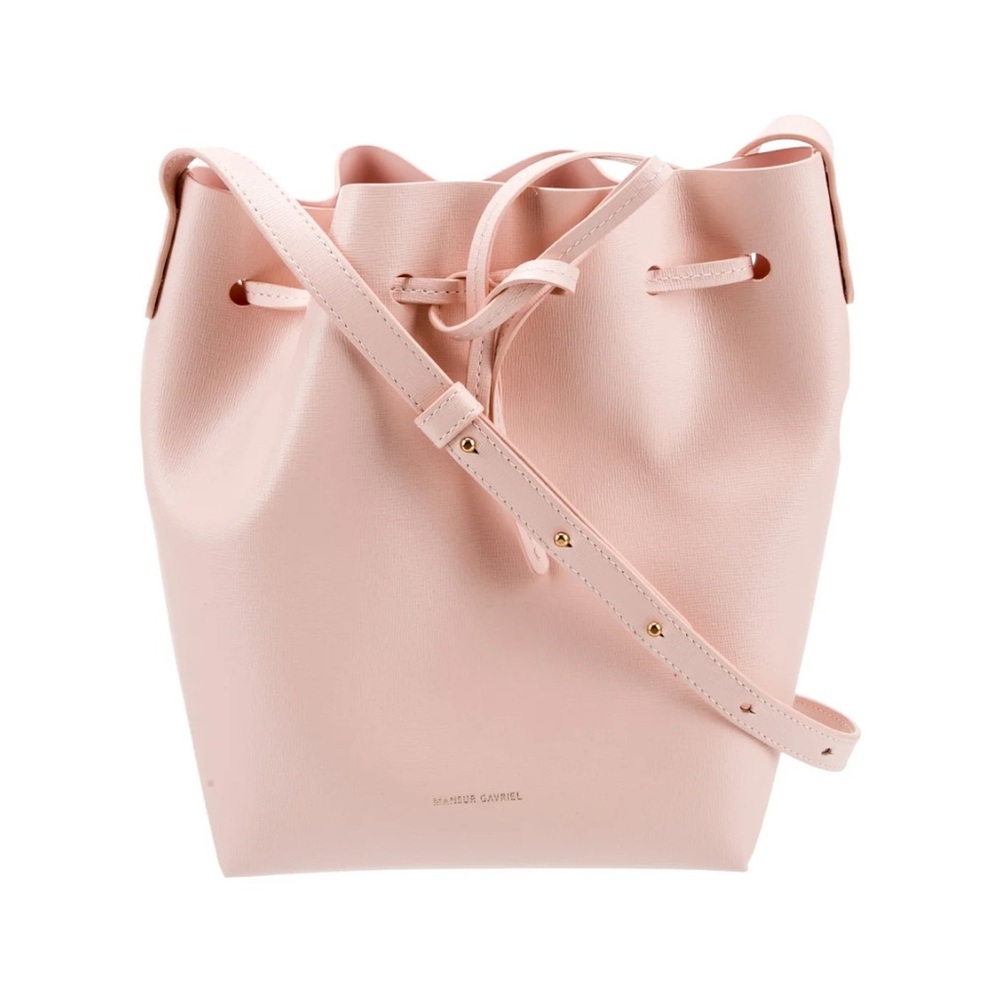 Mansur Gavriel Baby Pink Large Leather Bucket Bag